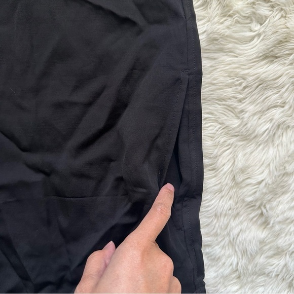 Madewell Dress Utility Button-Front Mini Linen Blend True Black M NWT New - Picture 7 of 12